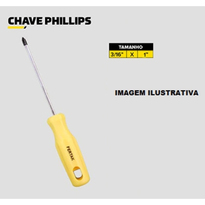 Chave Phillips - 3/16x1 polegadas