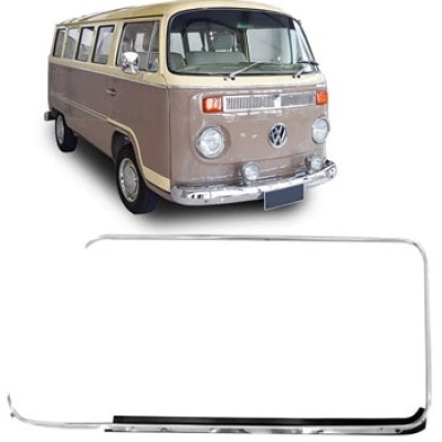 Friso Da Janela Vw Kombi Clipper 1974 A 1996 Alumínio Com Borracha Lado Esquerdo