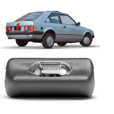 Lanterna Da Placa Traseira Do Ford Escort - [Acrílica] - 1983/1986.