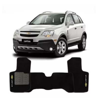 Tapete Personalizado Chevrolet Captiva - Preto