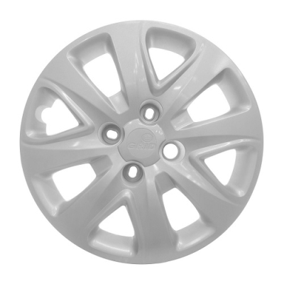 Calota Aro 14 Modelo Ford Novo Ka 2015/2018 Prata Cubo Baixo Fixação Parafuso.