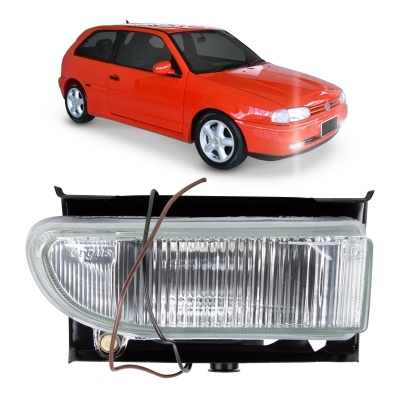 Farol Auxiliar Lente Vidro Raiada > Vw Gol, Parati, Saveiro 1995/1999 - Lado Direito