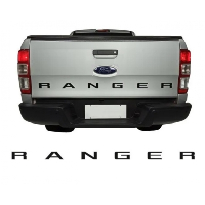 Emblema Da Tampa Traseira Ford Ranger 2013 - Faixa Preta - (Unidade).