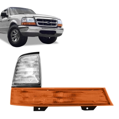 Lanterna Dianteira - Ford Ranger 1998/2001 - Acrilica Ambar/Cristal Lado Direito