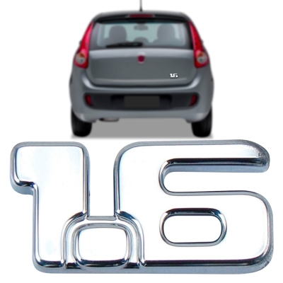 Emblema '1.6' - Fiat Uno 2011/2018 - Cromado