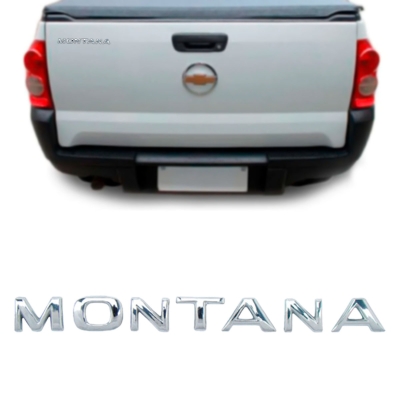 Emblema 'MONTANA' - Chevrolet Montana 2003/2006 - Cromado