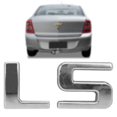 Emblema 'LS' - Família Chevrolet - Cromado