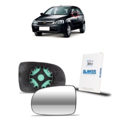 Espelho Do Retrovisor Com Base Gm Corsa/ Montana 2003/ (Mod. Novo) Espelhada Lado Esquerdo