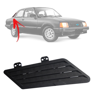 Portinhola Do Tanque De Combustível Do Gm Chevette (Todos) - Na Cor Preta E Com Dobradiça.