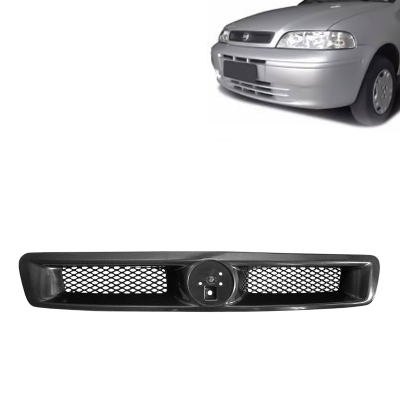 Grade Frontal Do Radiador Fiat Palio/ Siena/ Strada Fire 01/06 Preto Sem Emblema