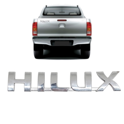 Emblema 'HILUX' - Toyota Hilux 2005/2015 - Cromado / Grande