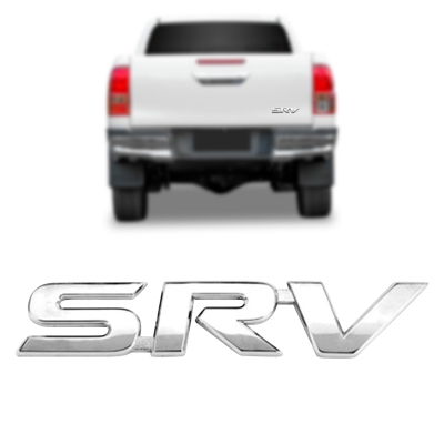 Emblema 'SRV' - Toyota Hilux SRV 2002/2022 - Cromado