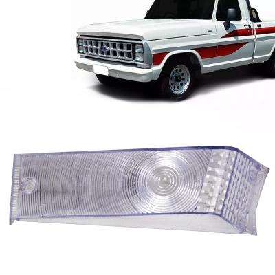 Lente Acrílica Da Lanterna Dianteira Ford Pick-Up, F100, F1000, F350 1984/1991 - [Cristal] - Lado Esquerdo.