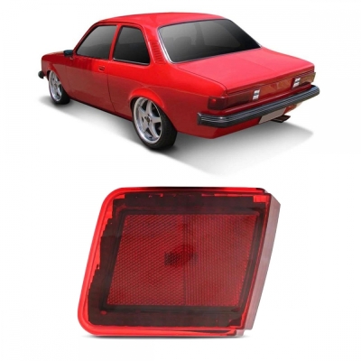 Lanterna Traseira Do Gm Chevette Sedan 1980/1982 Plástico Vermelho (Canto) | Lado Esquerdo.