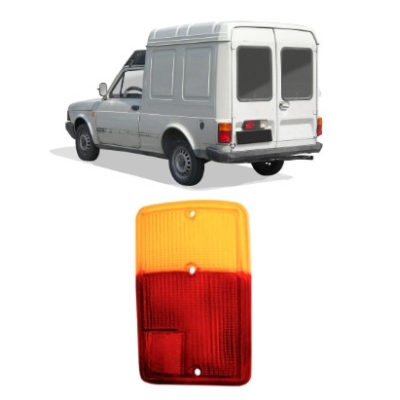 Lente Da Lanterna Traseira Fiat Fiorino 1982 A 1985 Bicolor Lado Esquerdo