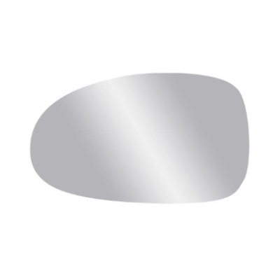 Lente Do Retrovisor Sem Base Vw Gol 1995 A 1999/ Parati 1996 A 1999/ Saveiro 1997 A 1999 Prata Metalizado Lado Esquerdo