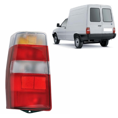 Lente Ambar Bicolor Com Cupla Da Lanterna Traseira Do Fiat Fiorino - 2004/2013 - Lado Esquerdo.