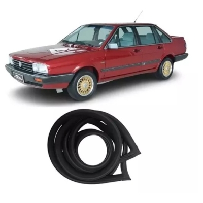Borracha Para-Brisa Santana 1984 A 1990 Com Friso