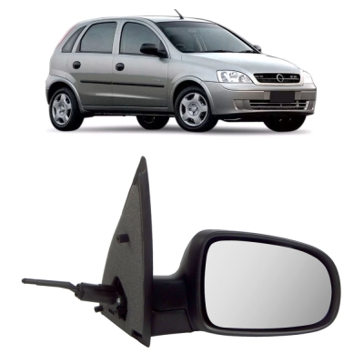 Retrovisor Externo - Chevrolet Corsa (Hatch e Sedan) 2003/2012 / Montana 2003/2010 - Duas Portas e Quatro Portas / Com Controle / Direito (Carona)