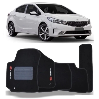 Tapete Personalizado Kia Cerato Após 2014 - Preto