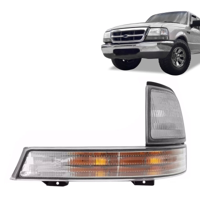 Lanterna Dianteira - Ford Ranger 2001/2004 - Acrilica Cristal/Cristal Lado Esquerdo