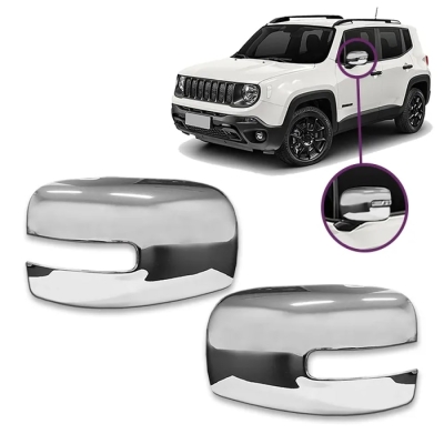 Capa Para Retrovisor - Jeep Renegade 2015/2020 - Cromado / Lado Esquerdo