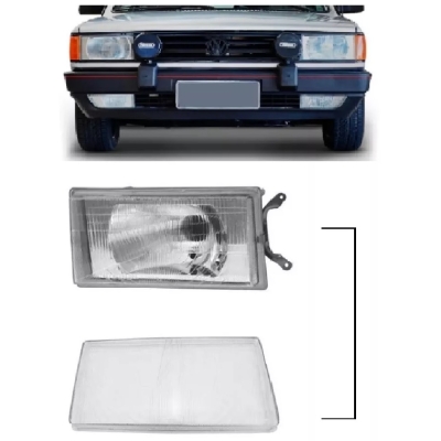 Lente Do Farol > Vw Gol Gts, Gti, Voyage, Parati 1987/1990 - Lado Esquerdo.