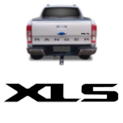 Emblema 'XLS' - Ford Ranger 2013/2016 - Preto