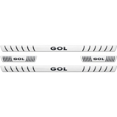 Soleira Resinada Escrita Gol - Decorativa/ Protetora - (Kit Com 4 Peças)