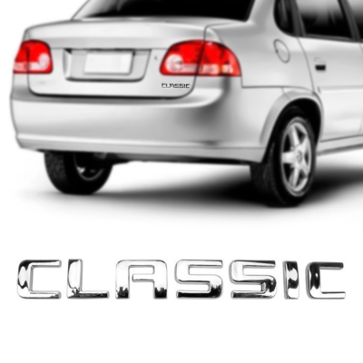 Emblema 'CLASSIC' - Chevrolet Corsa Classic 2008/2016 - Cromado