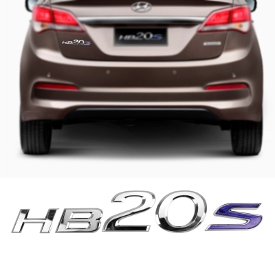 Emblema 'HB20s' - Hyundai HB20s 2014/2020 - Cromado