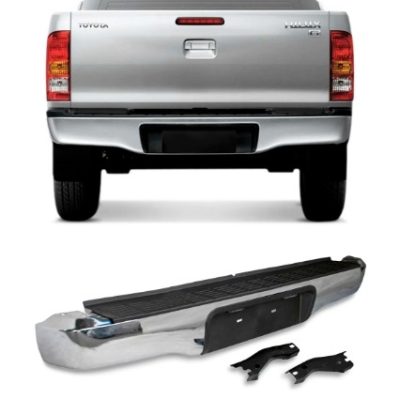 Para-choque Traseiro Toyota Hilux Srv 2005 A 2015 2 Furos Cromado