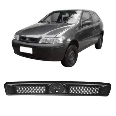 Grade Frontal Do Radiador - Fiat Palio / Siena / Strada 2001/2003 - Preta / Modelo Original