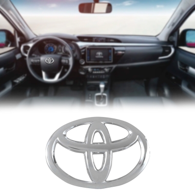 Emblema 'Logo Toyota' - Toyota Hilux 2006/2016 / Etios 2013/2016 / Corolla 2009/2016 - Cromado / Volante / 35x70x50MM