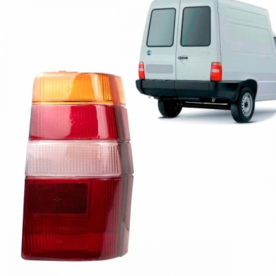 Lente Da Lanterna Traseira Fiat Fiorino / Elba 1986/1997 | Modelo Carto | Plástico Tricolor | Lado Direito.