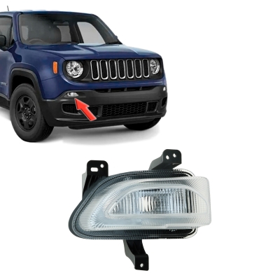 Lanterna Dianteira - Jeep Renegade 2015/2021 - Acrilica Cristal Lado Direito