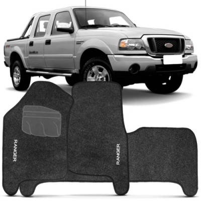 Tapete Personalizado Ford Ranger Dupla 1998/2012 - Grafite