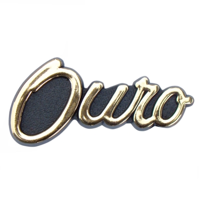 Emblema 'Ouro' - Ford Del Rey 1981/1984 - Dourado / Fundo Preto