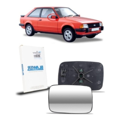 Espelho Do Retrovisor Com Base Ford Escort/ Apolo/ Verona/ Courier 87/93 Espelhada Lado Direito