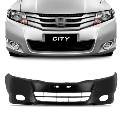 Parachoque - Honda City 2009/2011 - Dianteiro / Preto / Liso / Com Furo