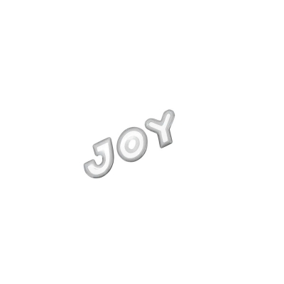 Emblema 'JOY' - Chevrolet Meriva / Corsa 2003/2006 - Transparente / Contorno Grafite / Resinado