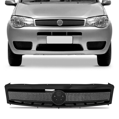 Grade Frontal Do Radiador Fiat Palio/ Siena/ Strada 2004/ Preto