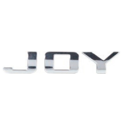 Emblema 'JOY' - Chevrolet Onix 2020/2022 - Cromado