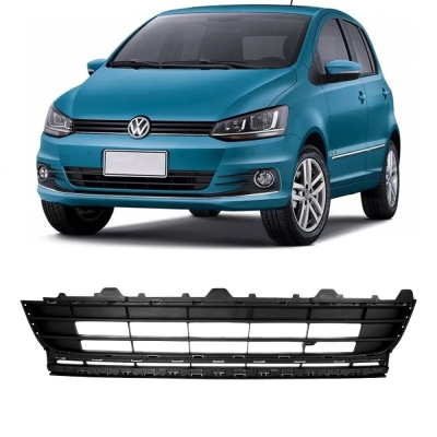 Tela Central Do Parachoque - Volkswagen Fox 2015/2019 - Preta / Sem Friso