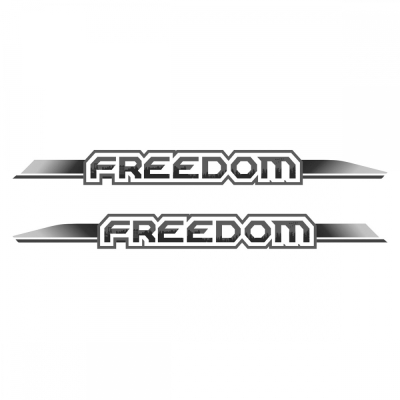 Faixa Decorativa Adesiva Fiat Strada Freedom - Cinza - (Jogo).