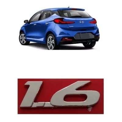 Emblema '1.6' - Hyundai HB20 2020/2023 - Cromado