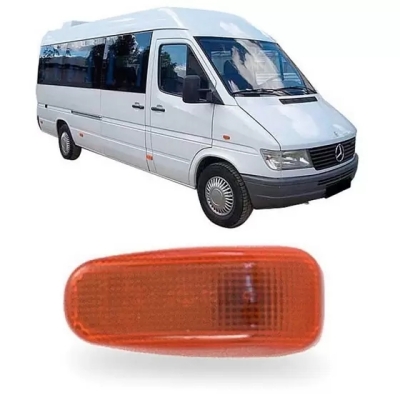 Lanterna Lateral - Mercedes Benz Sprinter 1996/2004 - Acrílica / Ambar / Delimitador / Lado Direito e Esquerdo