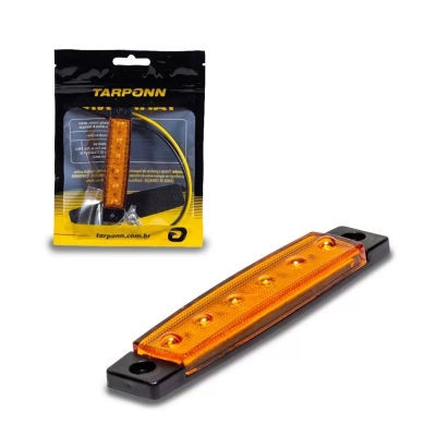 Lanterna Lateral - Uso Universal - Acrílica / Amarelo / Delimitador / 6 Leds / 12V e 24V