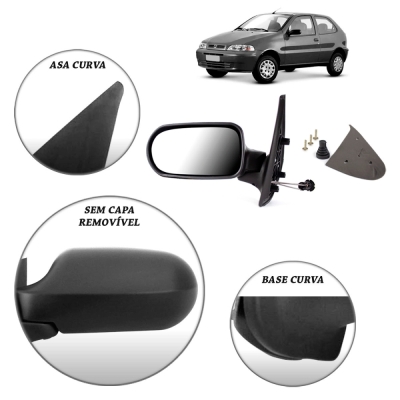 Retrovisor Externo - Fiat Palio / Strada 2001/2003 (Fire) - Duas Portas / Com Controle / Esquerdo (Motorista)