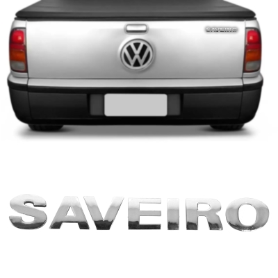 Emblema 'SAVEIRO' - Volkswagen Saveiro G3 2000/2005 - Cromado